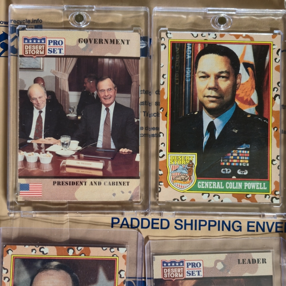 7 Topps 1991 Desert Storm War Cards Including Graded Card - Picture 3 of 15